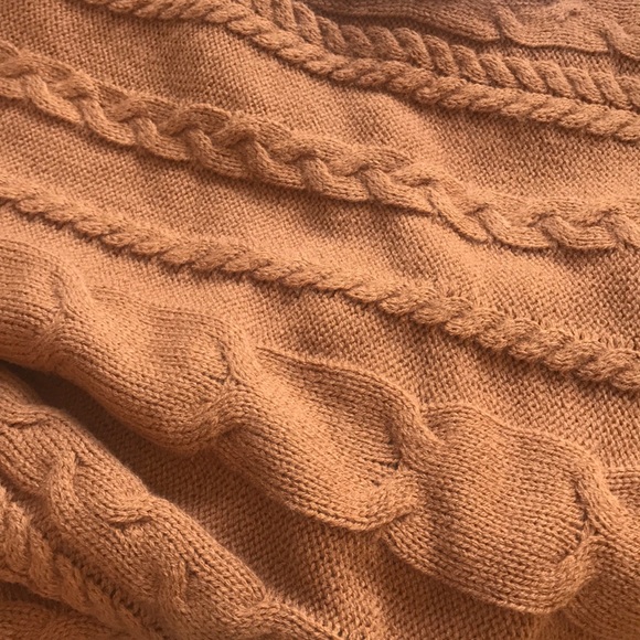 Cable Knit Mock Neck One Shoulder Sweater - Picture 8 of 10